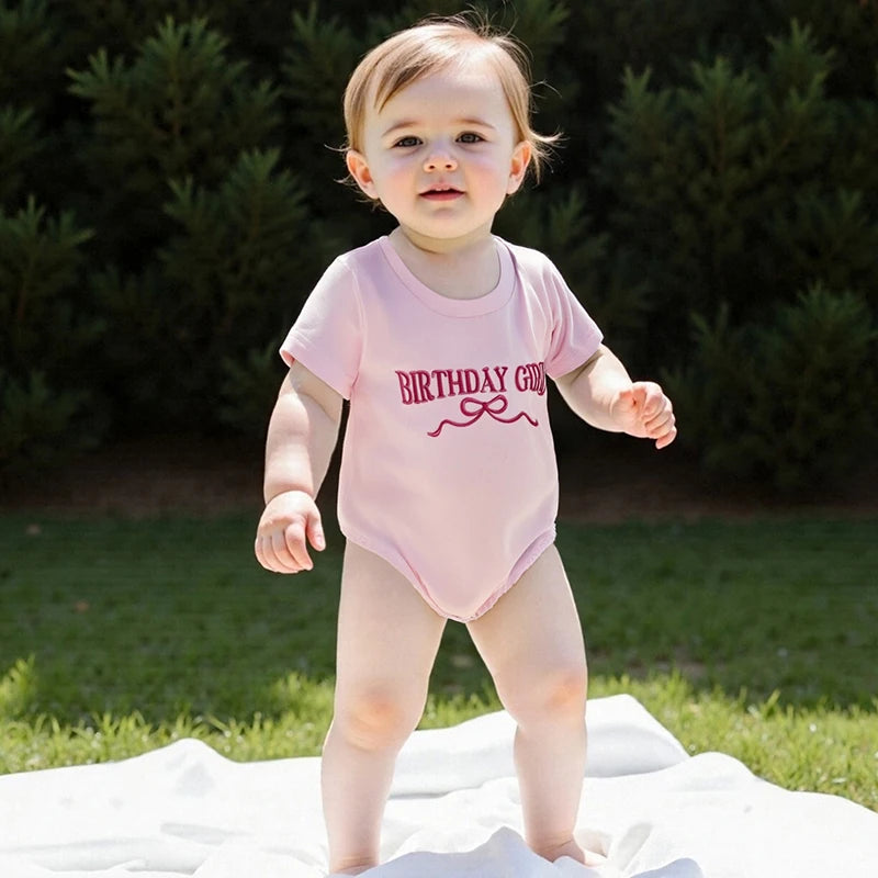 Adorable Baby Girls Rompers with Cute Bow Detailing