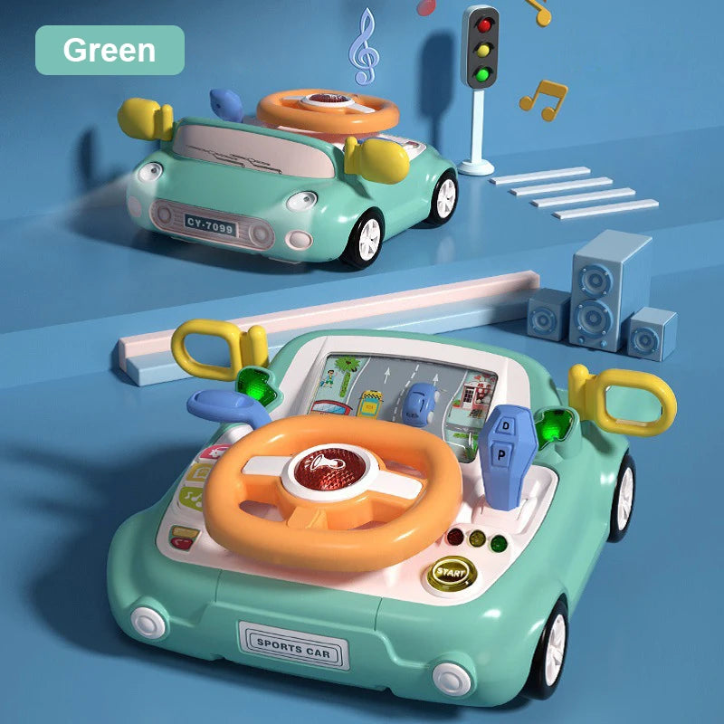 Baby Car Toy Light Musical Steering Wheel Toy Interactive