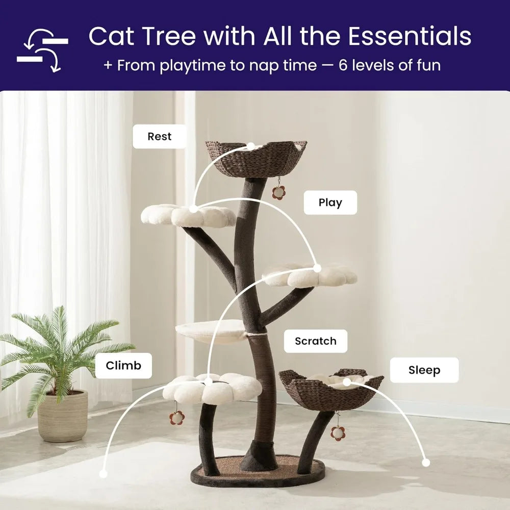 RBXC Catry Blossom 6-Level Flower Cat Tree