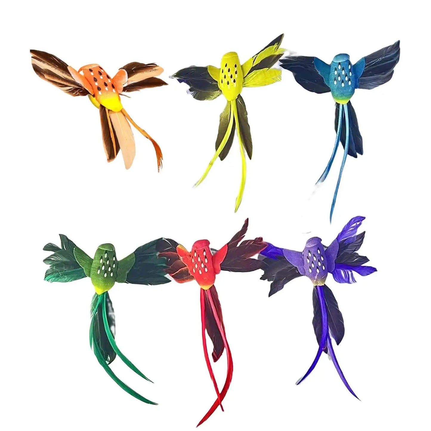6 Pieces Artificial Birds Realistic Looking Decorative Jungle Bird Figurines