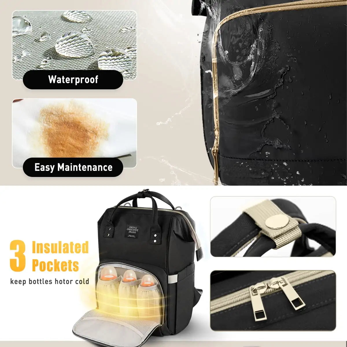 Nappy Backpack Bag Mummy Large Capacity Waterproof Diaper Bags