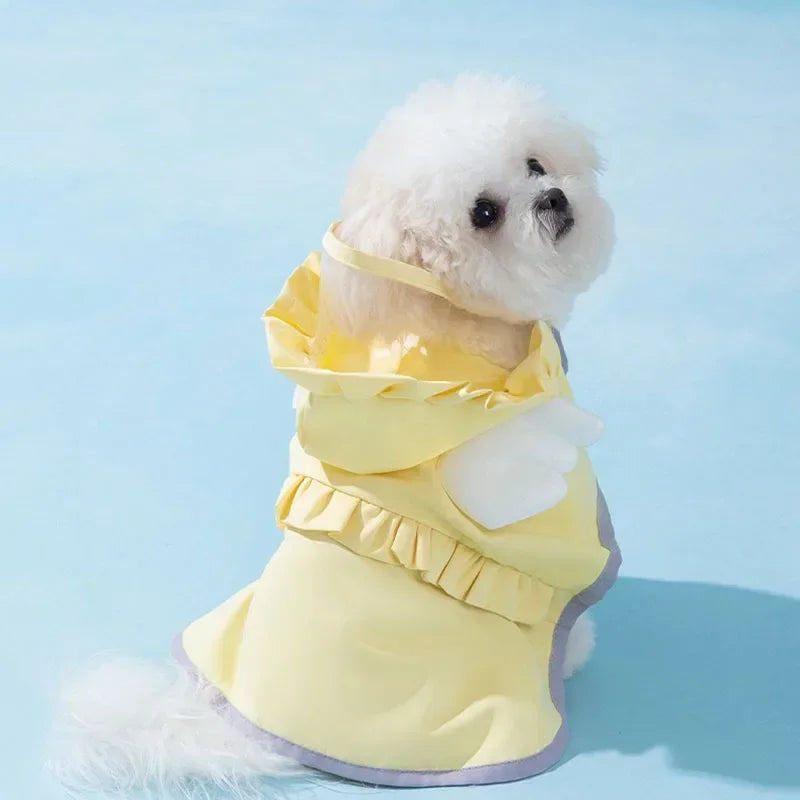 Pet Dog Angel Raincoat Waterproof Summer Poncho for Small Dogs Dog Accessories