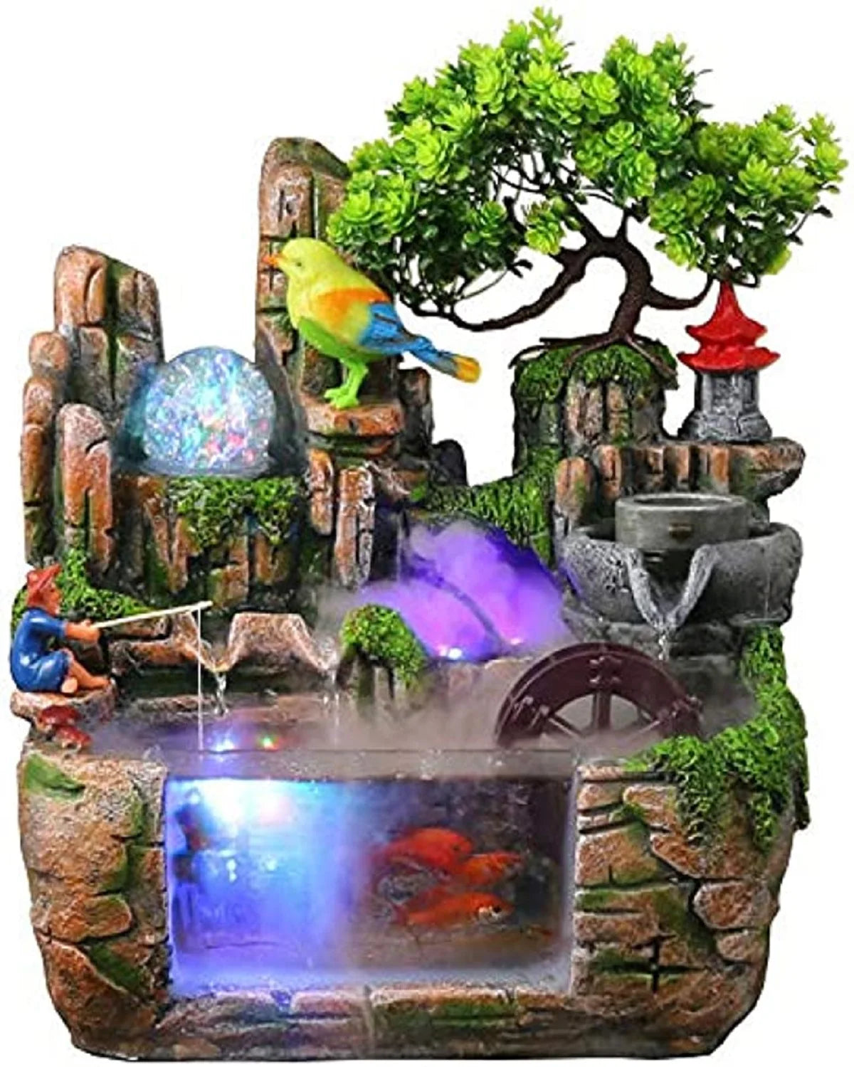 Desktop Fountain Waterfall Resin Ornament by NoEnName