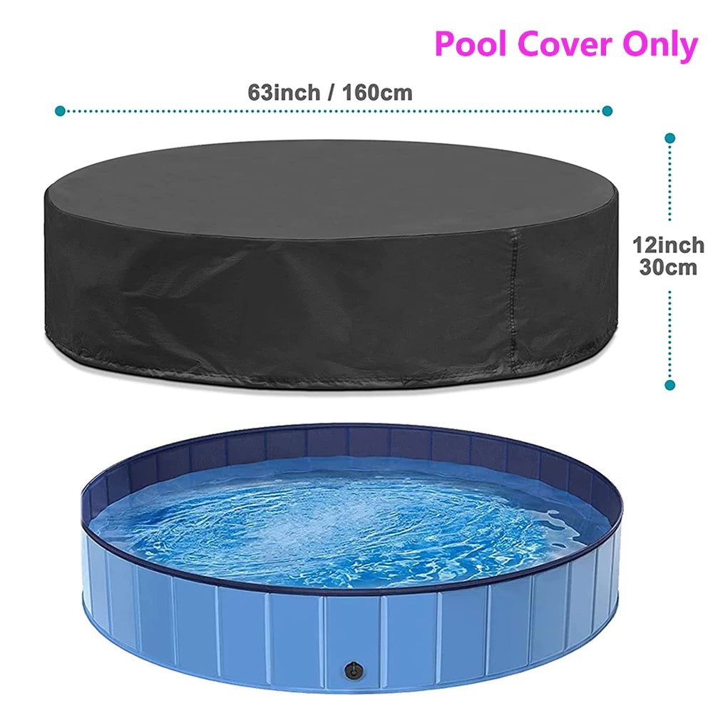Dog Swimming Pool and Pool Cover Portable Plastic Grooming Tub for Large Dogs