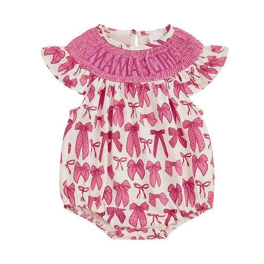 Adorable Baby Girls Rompers with Cute Bow Detailing