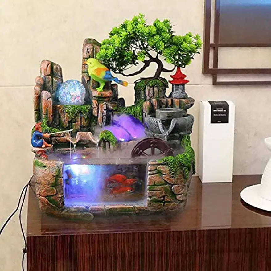 Desktop Fountain Waterfall Resin Ornament by NoEnName