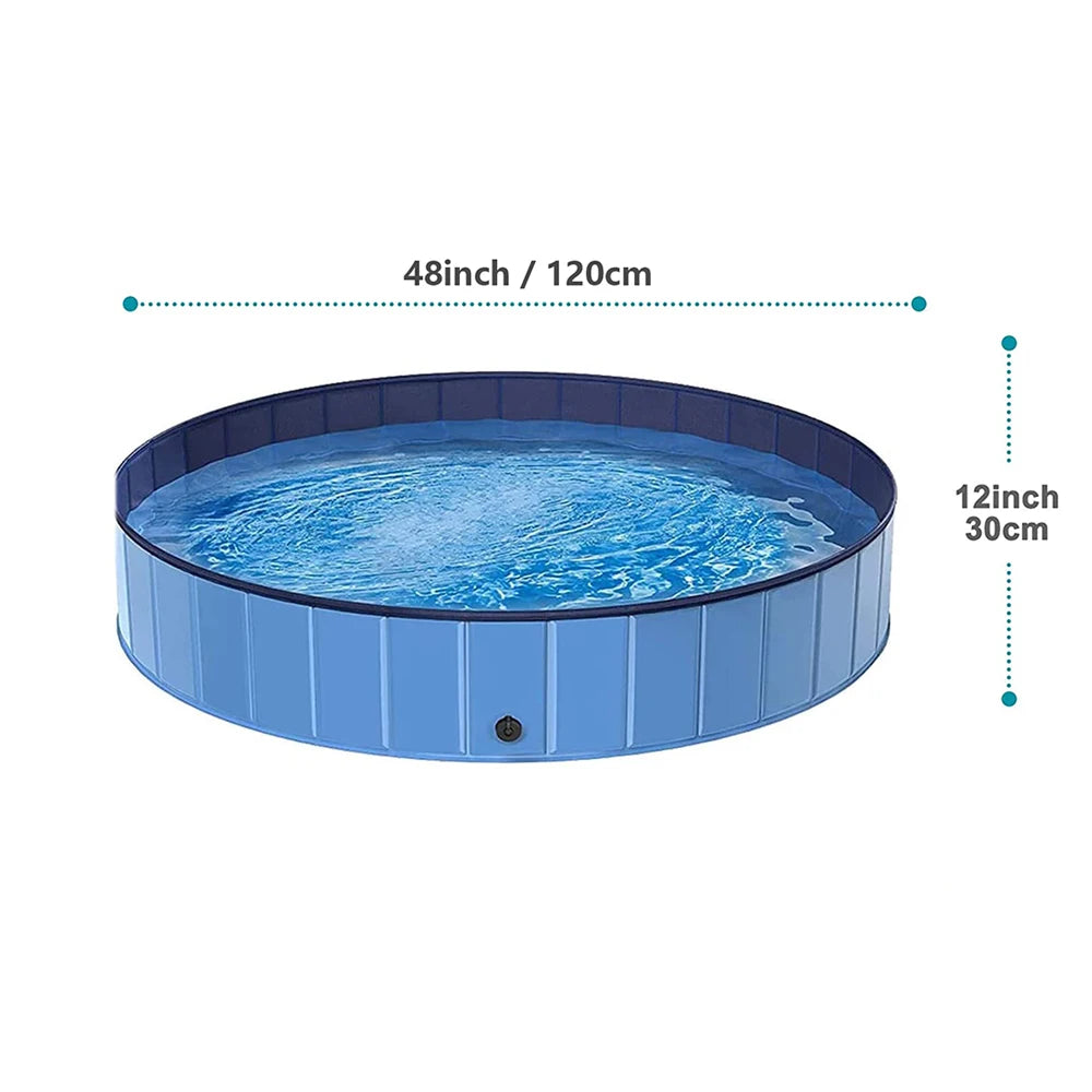 Dog Swimming Pool and Pool Cover Portable Plastic Grooming Tub for Large Dogs