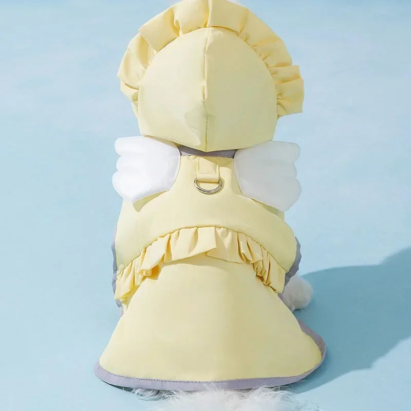 Pet Dog Angel Raincoat Waterproof Summer Poncho for Small Dogs Dog Accessories