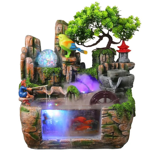 Desktop Fountain Waterfall Resin Ornament by NoEnName