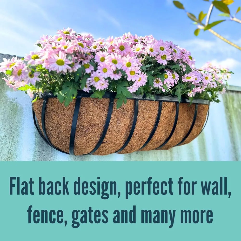 LaLaGreen Deck Railing Planter Boxes 4 Pack 36 Inch Long Window Flower Box for Outdoor Plants