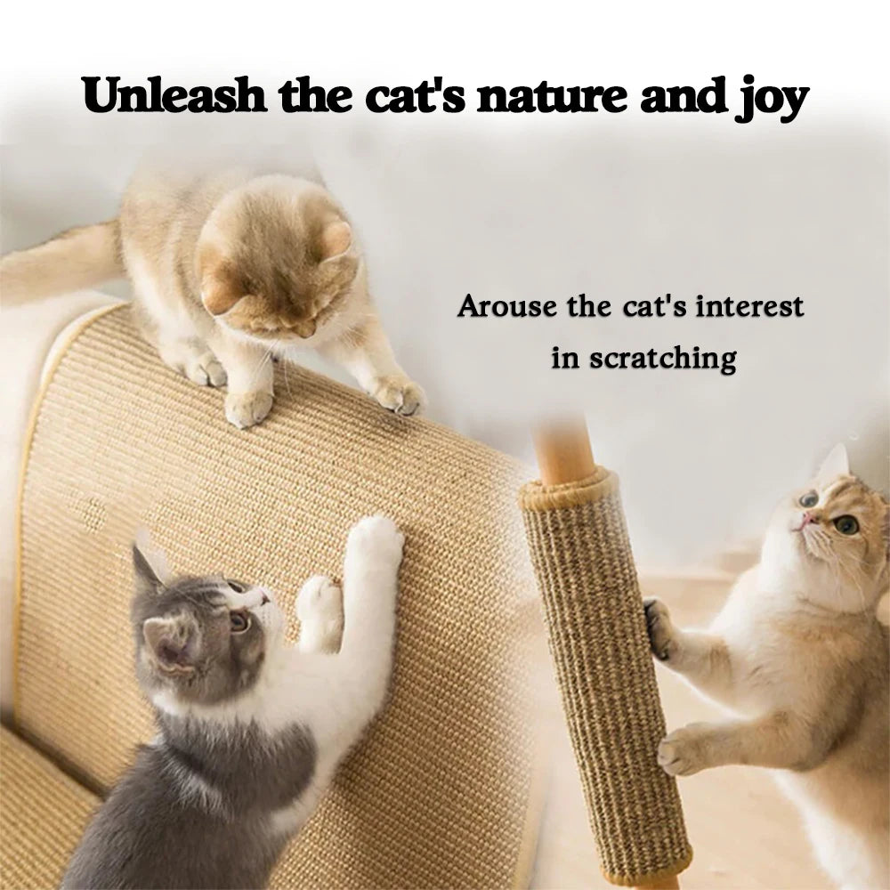 Premium Sisal Cat Scratching Mat - Furniture and Wall Protector for Indoor Cats - Promotes Healthy Scratching Habits