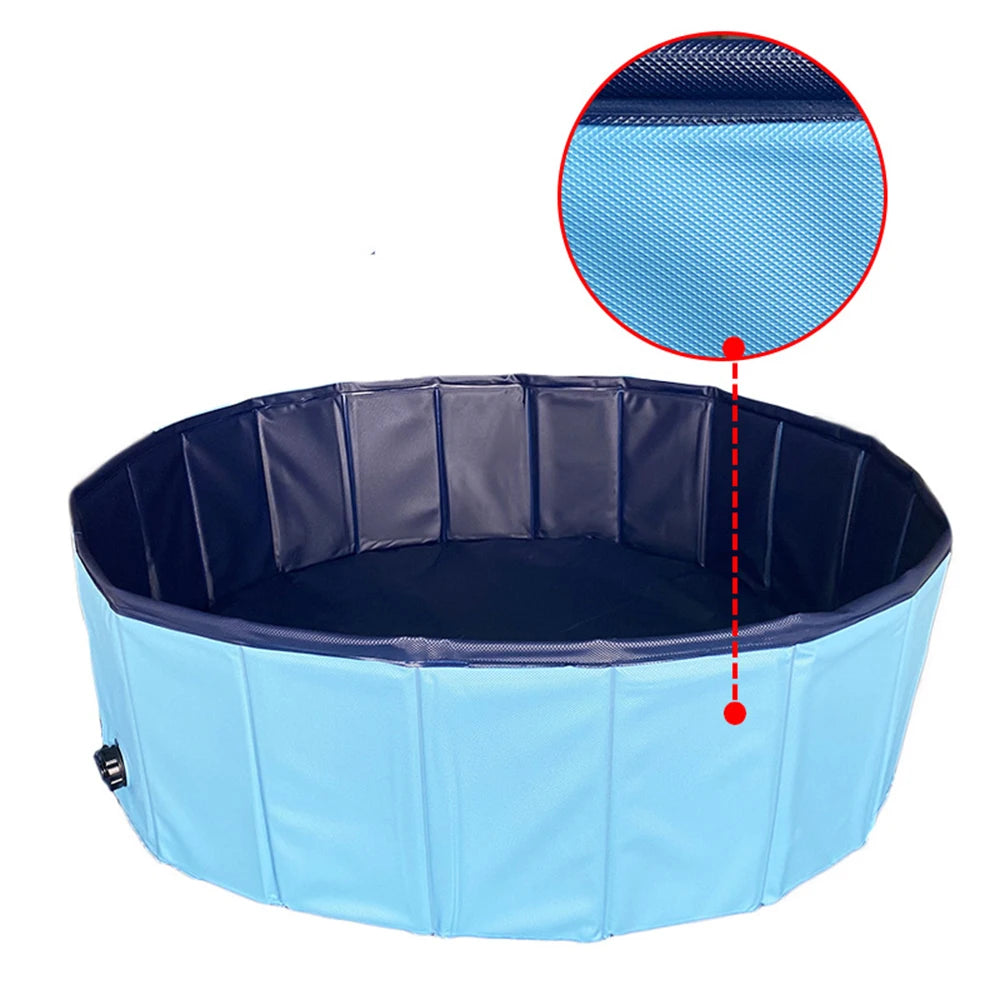 Dog Swimming Pool and Pool Cover Portable Plastic Grooming Tub for Large Dogs