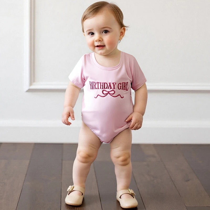 Adorable Baby Girls Rompers with Cute Bow Detailing