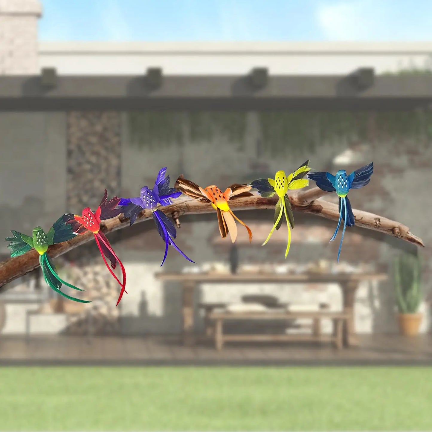 6 Pieces Artificial Birds Realistic Looking Decorative Jungle Bird Figurines