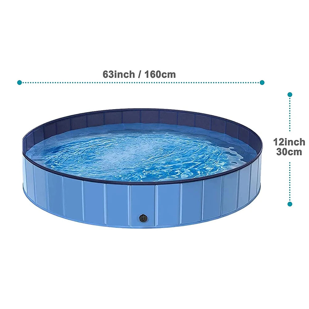 Dog Swimming Pool and Pool Cover Portable Plastic Grooming Tub for Large Dogs