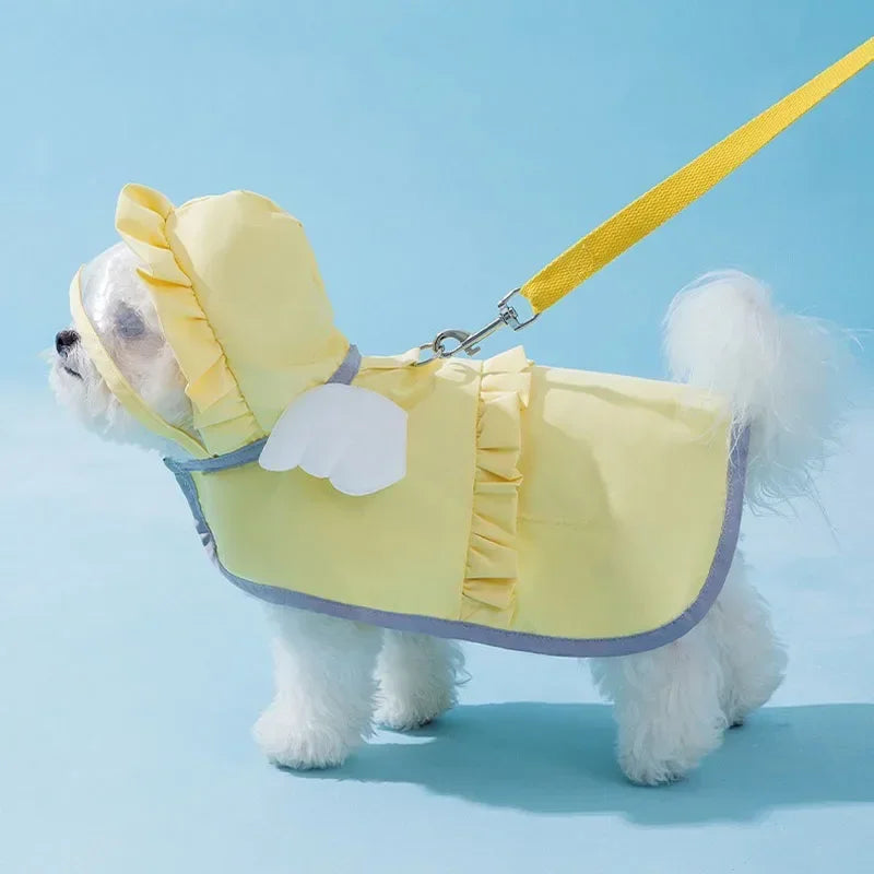 Pet Dog Angel Raincoat Waterproof Summer Poncho for Small Dogs Dog Accessories