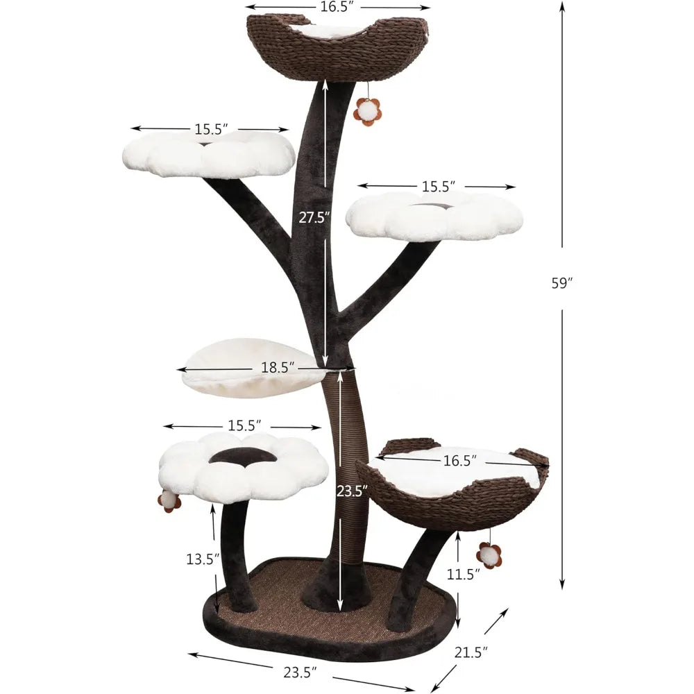 RBXC Catry Blossom 6-Level Flower Cat Tree