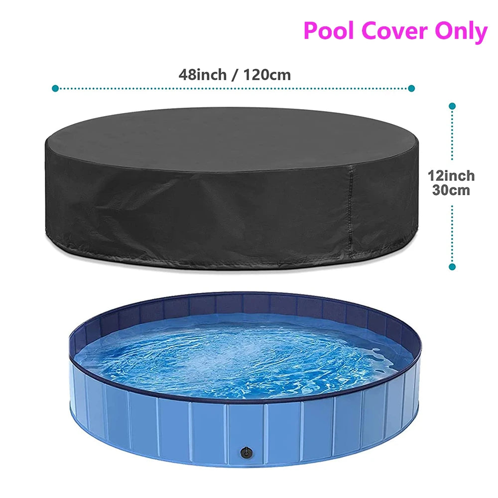 Dog Swimming Pool and Pool Cover Portable Plastic Grooming Tub for Large Dogs