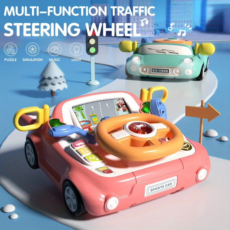 Baby Car Toy Light Musical Steering Wheel Toy Interactive