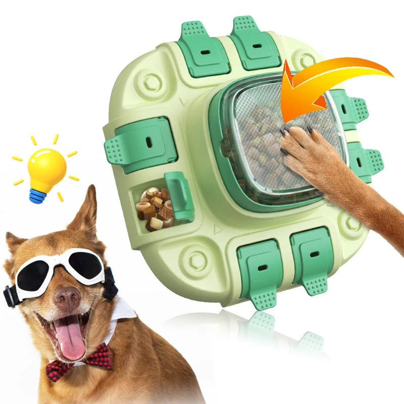 KADTC Dog Puzzle Toys for Small Medium Large Dogs Slow Feeder with Button Level 2 in 1 Boredom Busters Enrichment Toy