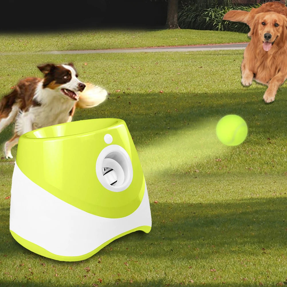 Automatic Dog Tennis Ball Launcher Interactive Pet Toy Rechargeable Ball Throwing Machine