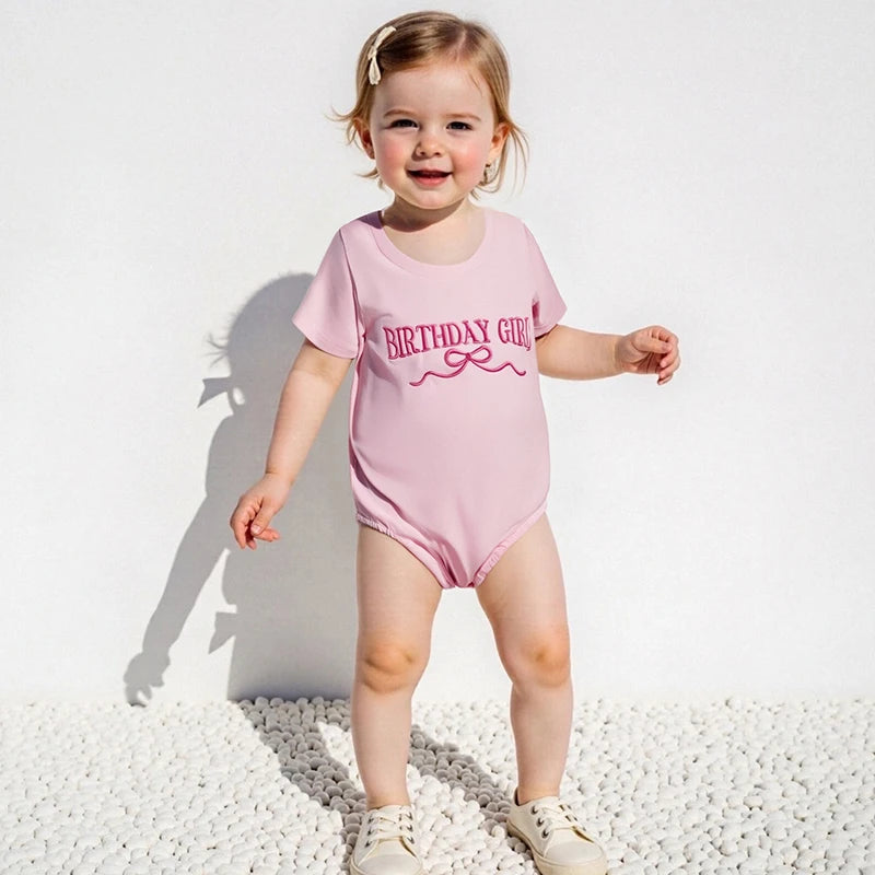 Adorable Baby Girls Rompers with Cute Bow Detailing