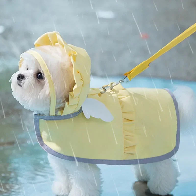 Pet Dog Angel Raincoat Waterproof Summer Poncho for Small Dogs Dog Accessories