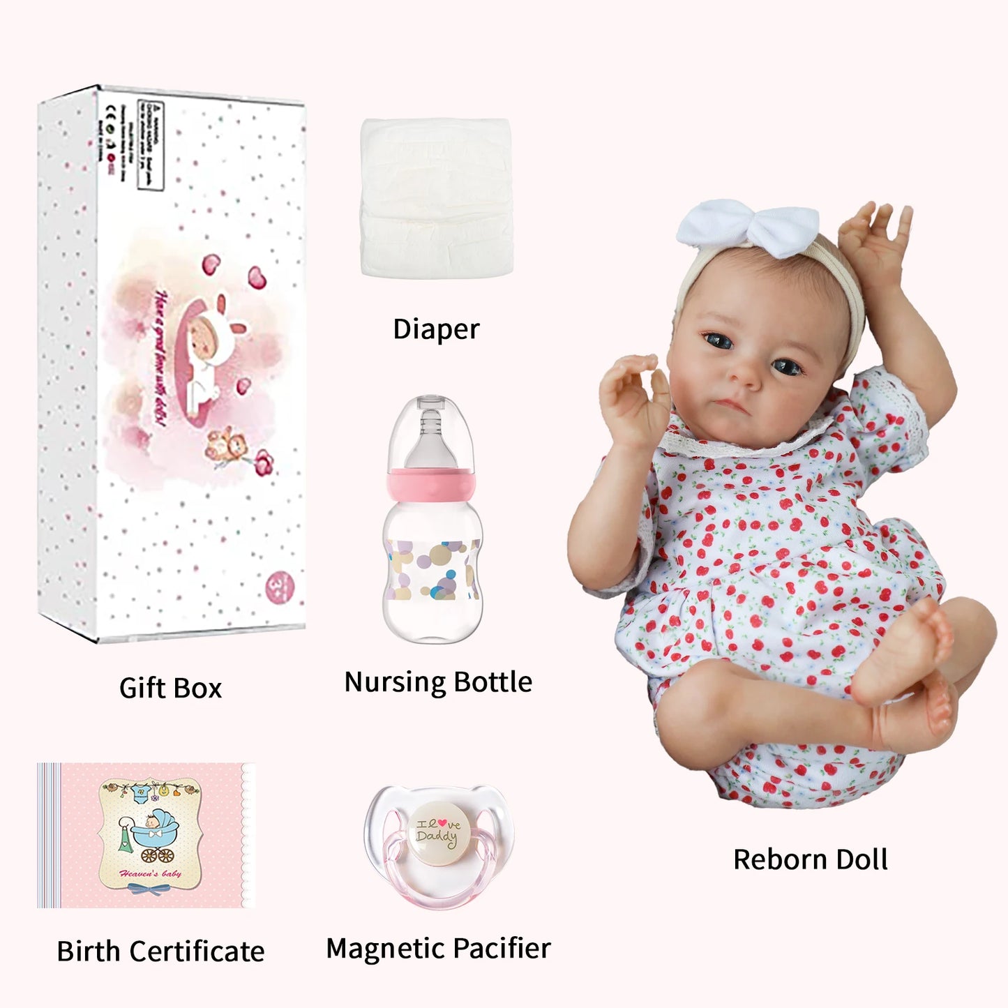 Lifelike Reborn Baby Doll - 16 Inch Realistic Newborn Girl