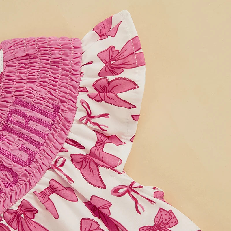 Adorable Baby Girls Rompers with Cute Bow Detailing