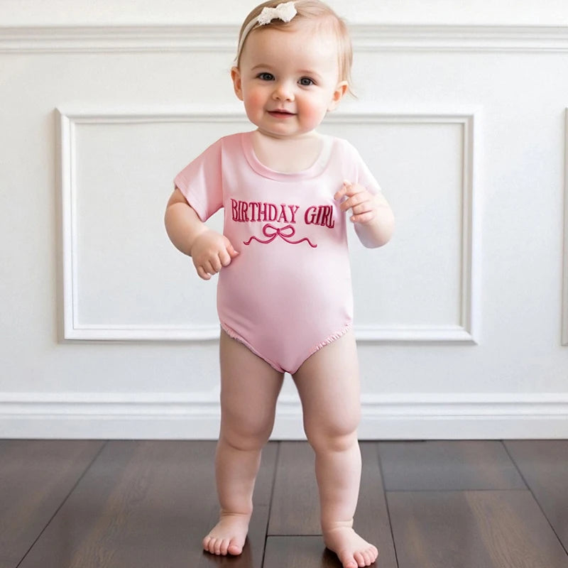 Adorable Baby Girls Rompers with Cute Bow Detailing