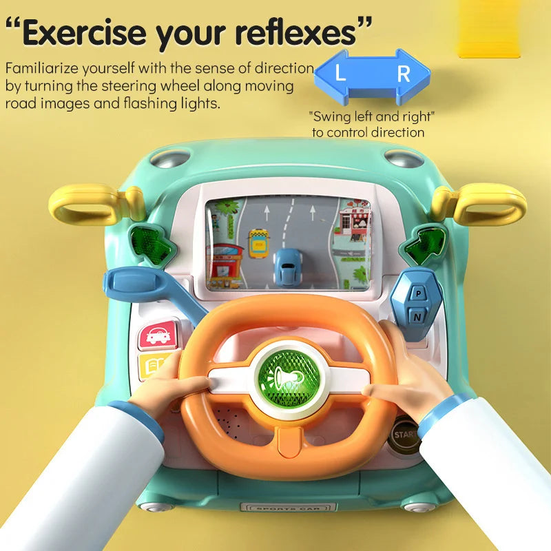 Baby Car Toy Light Musical Steering Wheel Toy Interactive