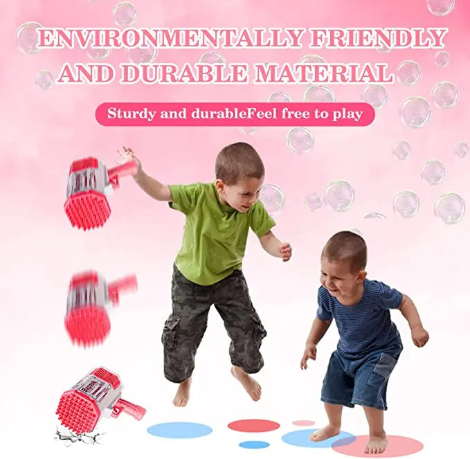 Bubble Gun Kids Toys Rocket 69 Holes Soap Bubbles Machine