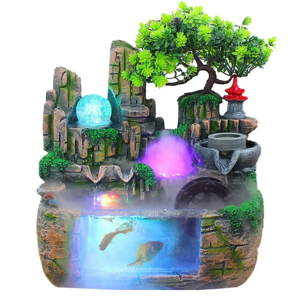 Desktop Fountain Waterfall Resin Ornament by NoEnName