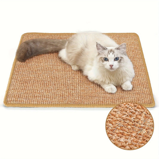 Premium Sisal Cat Scratching Mat - Furniture and Wall Protector for Indoor Cats - Promotes Healthy Scratching Habits