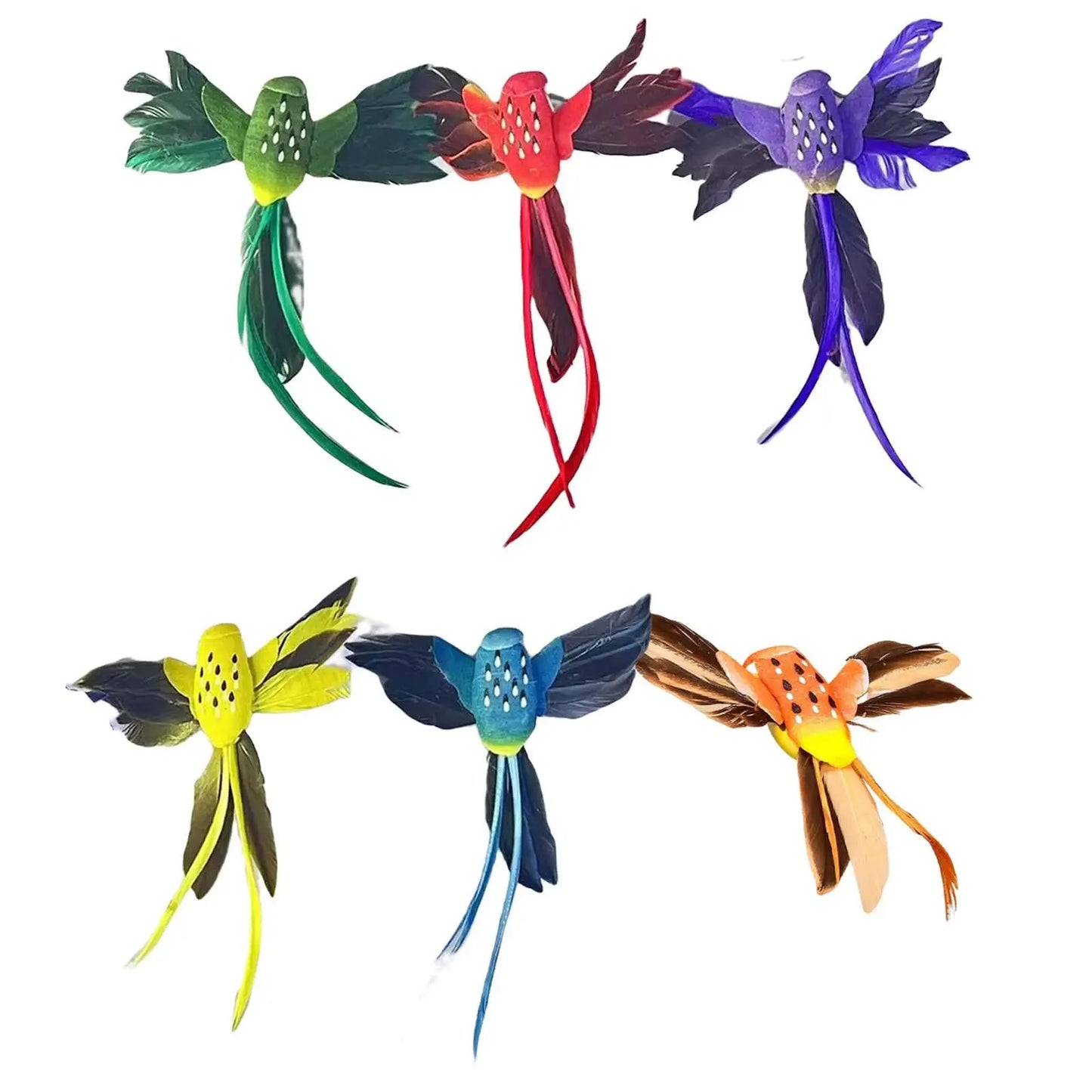 6 Pieces Artificial Birds Realistic Looking Decorative Jungle Bird Figurines