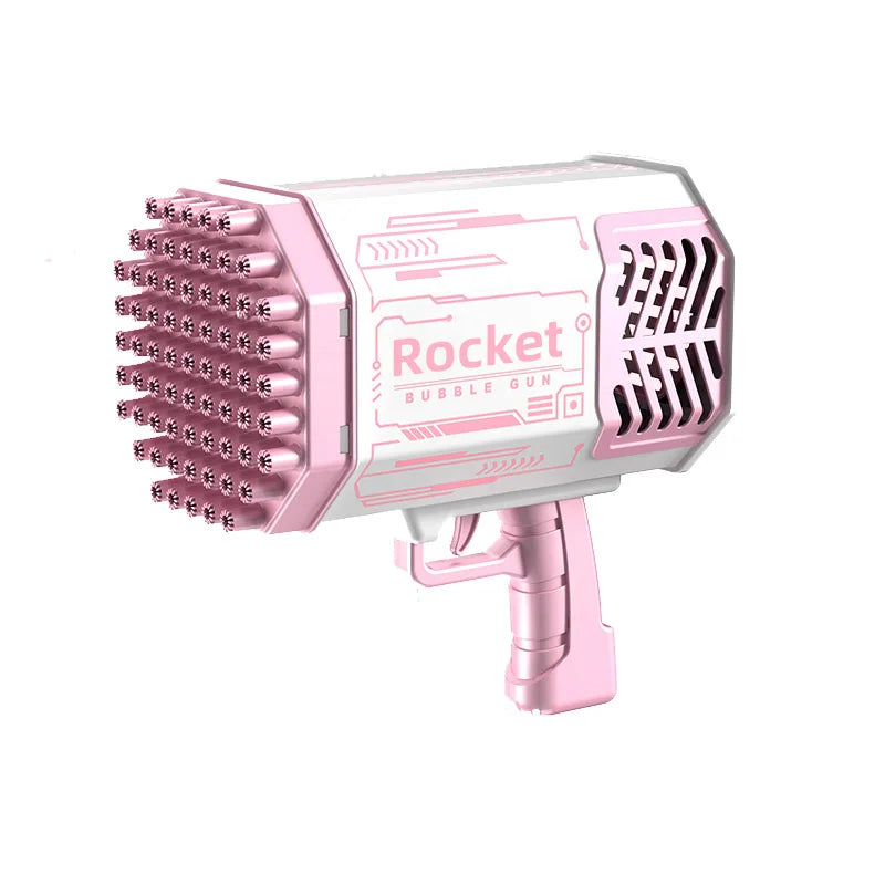Bubble Gun Kids Toys Rocket 69 Holes Soap Bubbles Machine