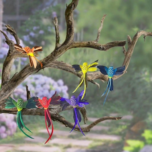6 Pieces Artificial Birds Realistic Looking Decorative Jungle Bird Figurines